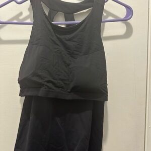 Athleta Black Sports Bra and Tank Top Combo